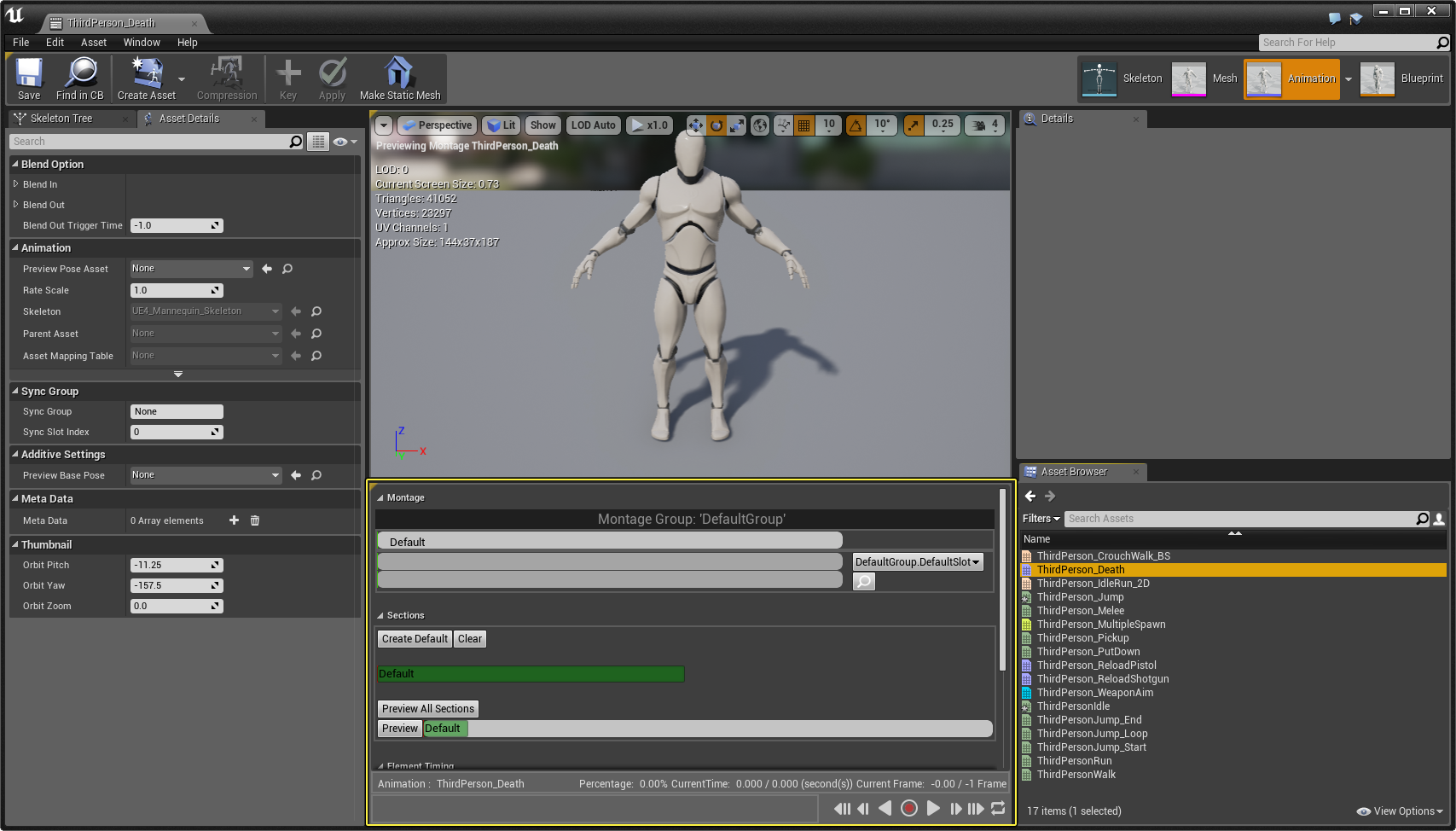 Animation Asset Editor | Unreal Engine Documentation