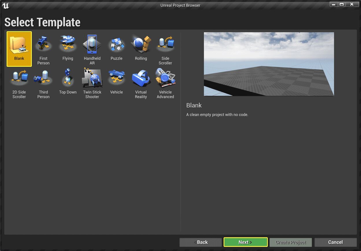 Create A New Project Unreal Engine Documentation