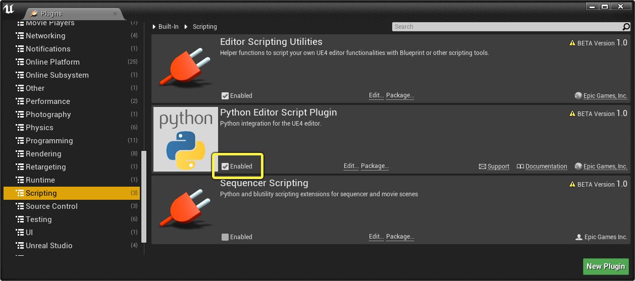 Scripting The Editor Using Python Unreal Engine Documentation