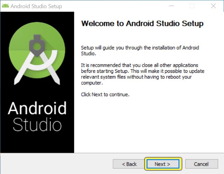 Cara update android studio