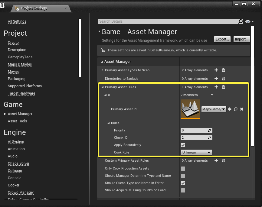 Load asset. Project settings Asset. Горячие клавиши BM.порта Unreal engine. Asset Loader. "Edit" -> "Project settings" -> "Graphics"..