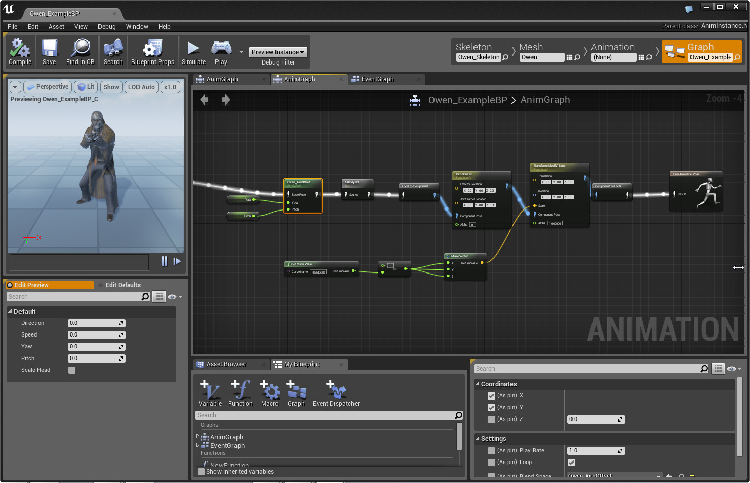 animate in unreal engine 4