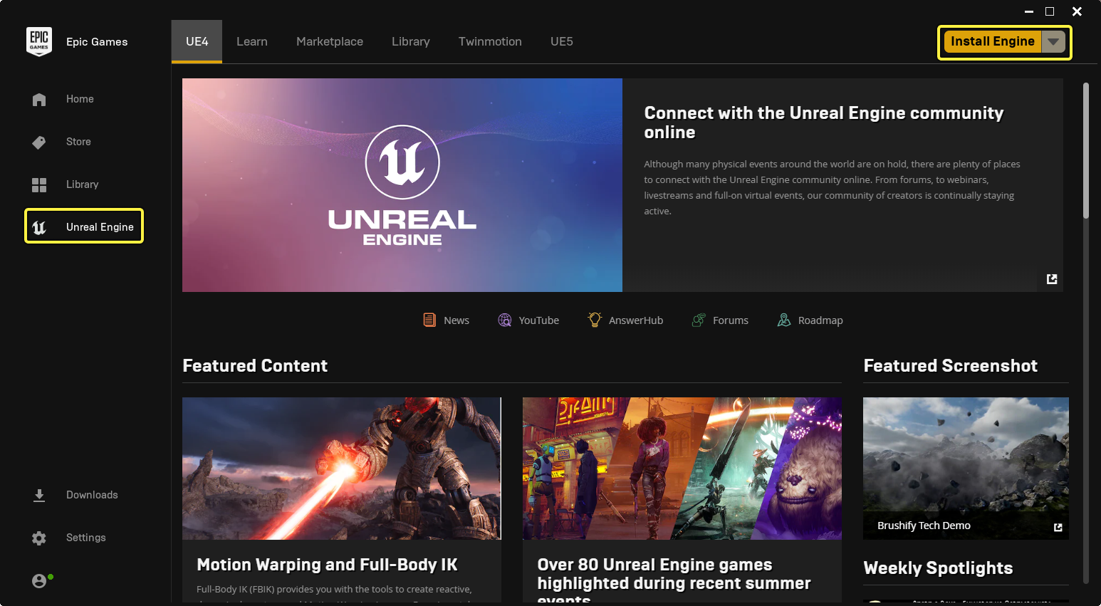 unreal engine 4 download size