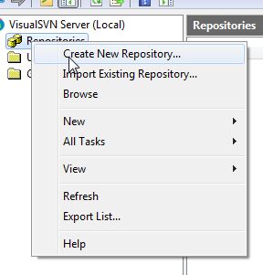 visualsvn export repository