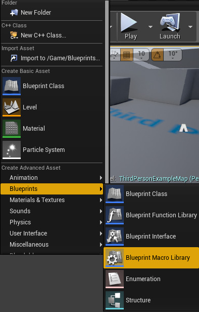 ブループリント マクロ ライブラリ Unreal Engine ドキュメント