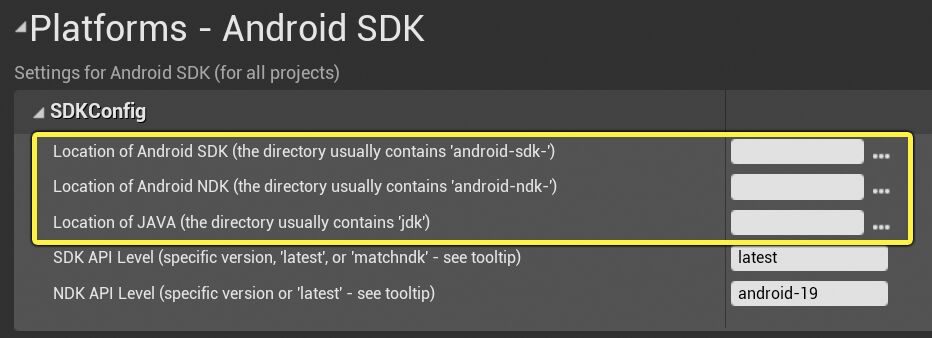Setting Up Android Sdk And Ndk For Unreal Unreal Engine Documentation