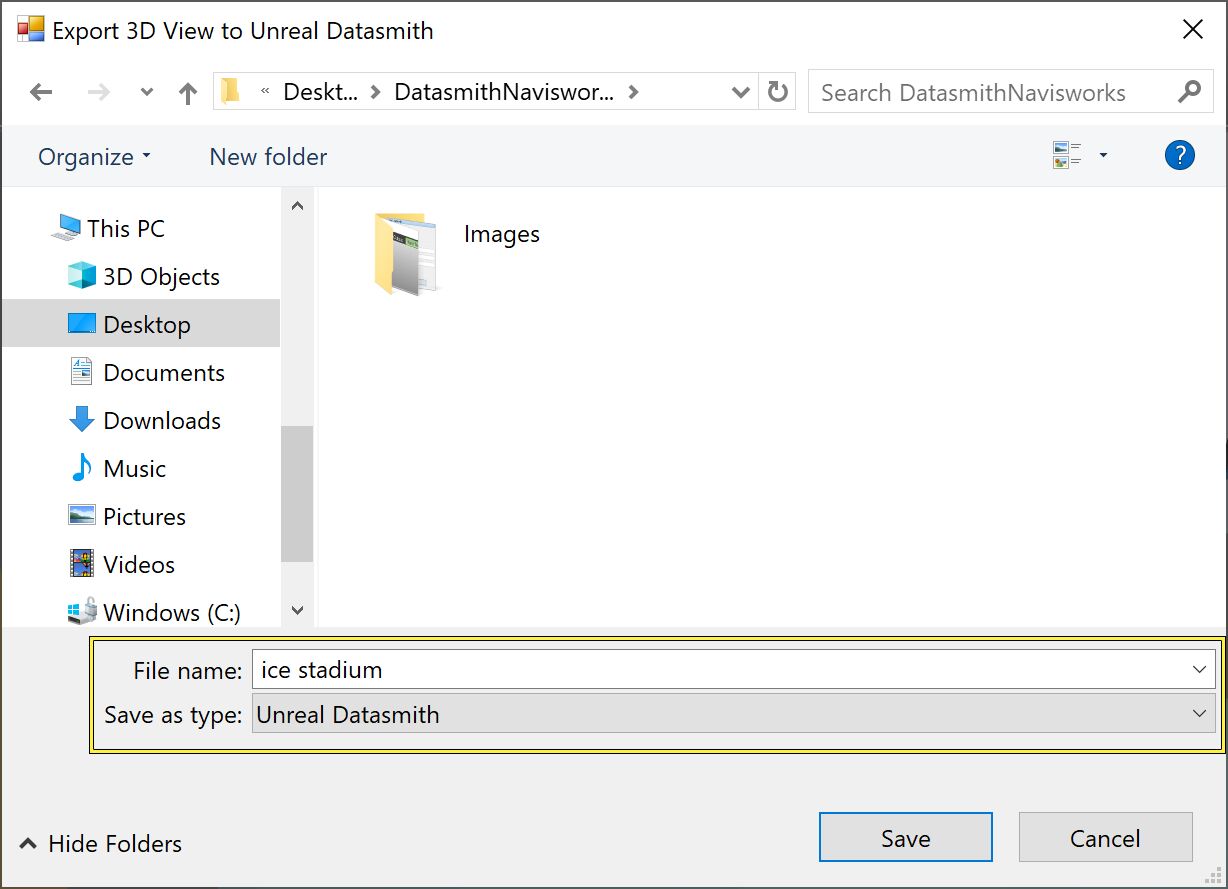 Exporting Datasmith Content from Navisworks | Unreal Engine 4.27  Documentation